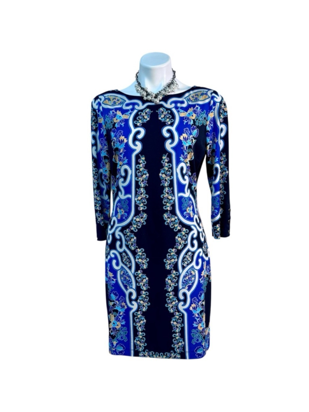 Ali Ra Paisley Print Sheath Midi Dress Size 6